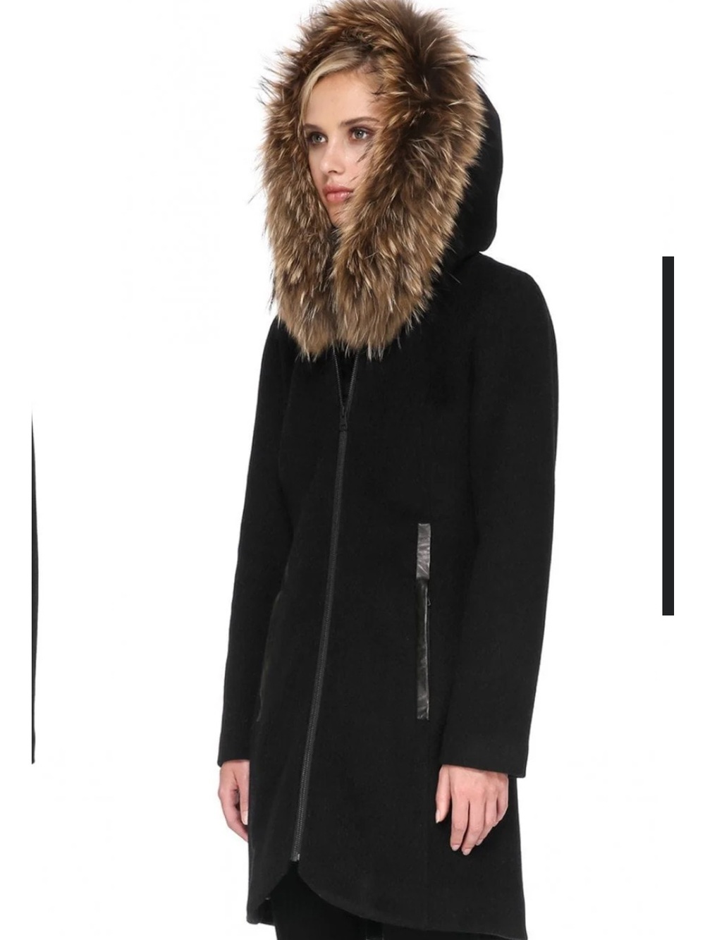 CHARLENE by SOIA & KYO
Wool Coat - Raccoon Fur